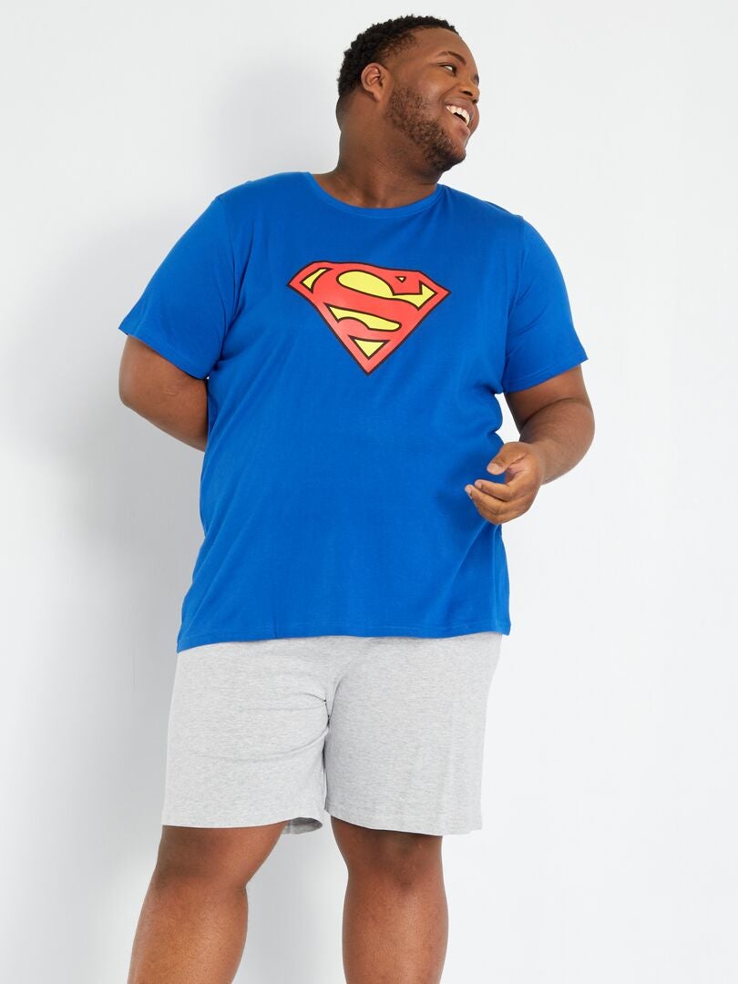 Conjunto de pijama 'Superman' 'DC Comics Originals' azul/gris - Kiabi