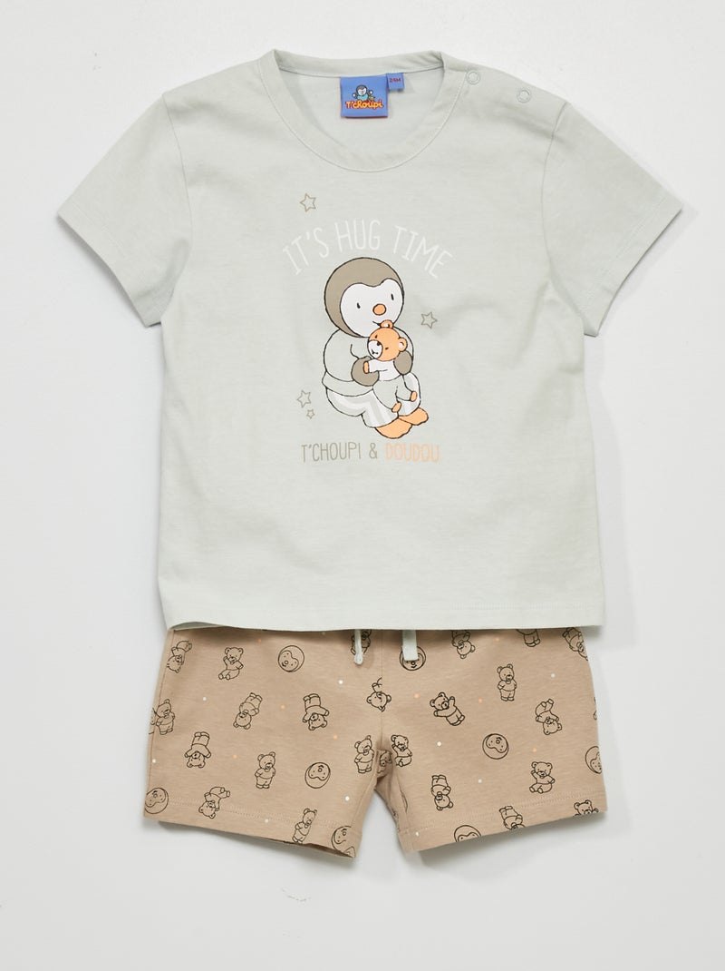 Conjunto de pijama 'T'choupi' azul/gris - Kiabi