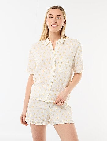 Conjunto de pijama top + Pantalón corto estampado