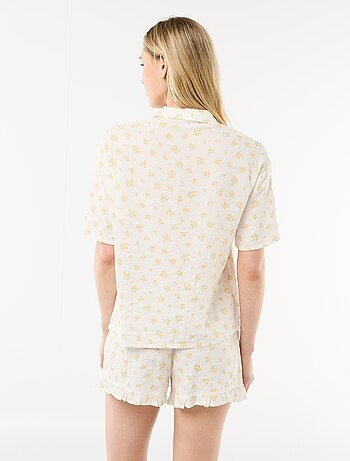 Conjunto de pijama top + Pantalón corto estampado