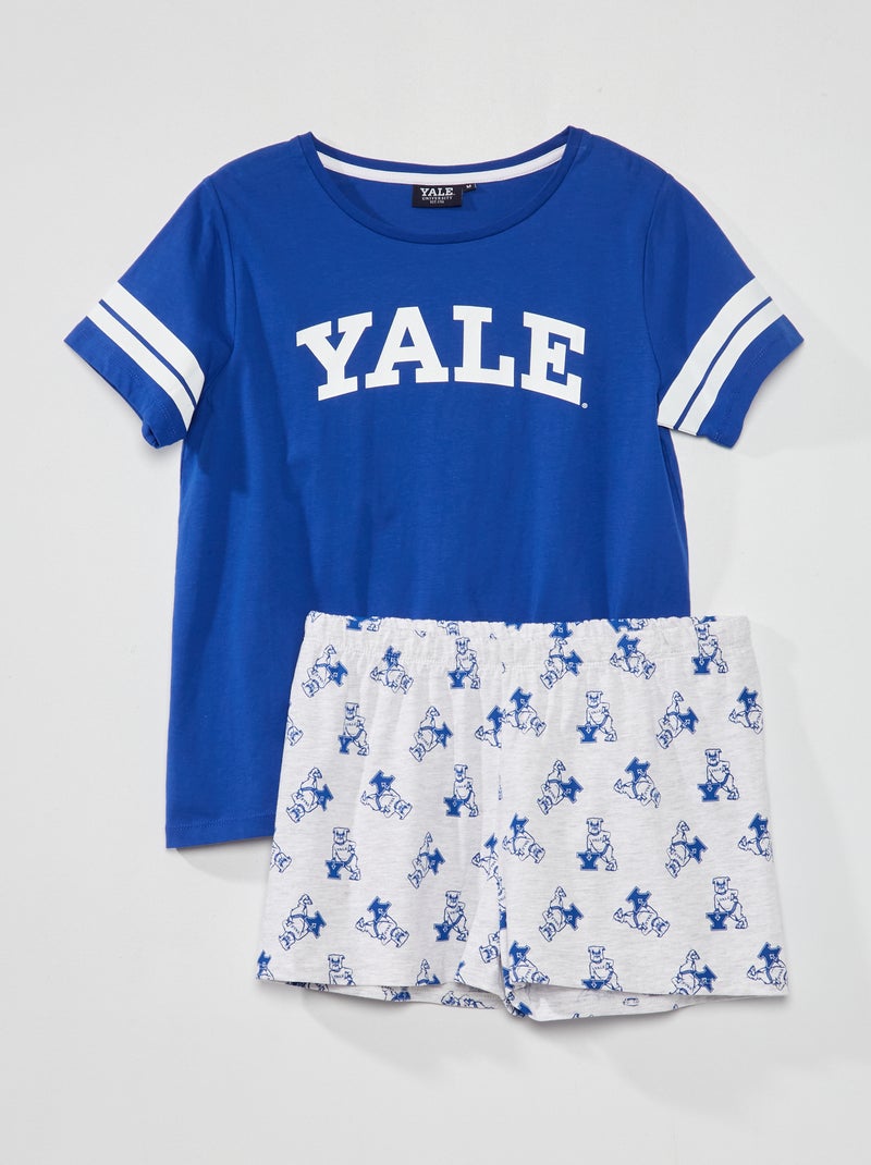 Conjunto de pijama 'Yale' - 2 piezas azul/gris - Kiabi