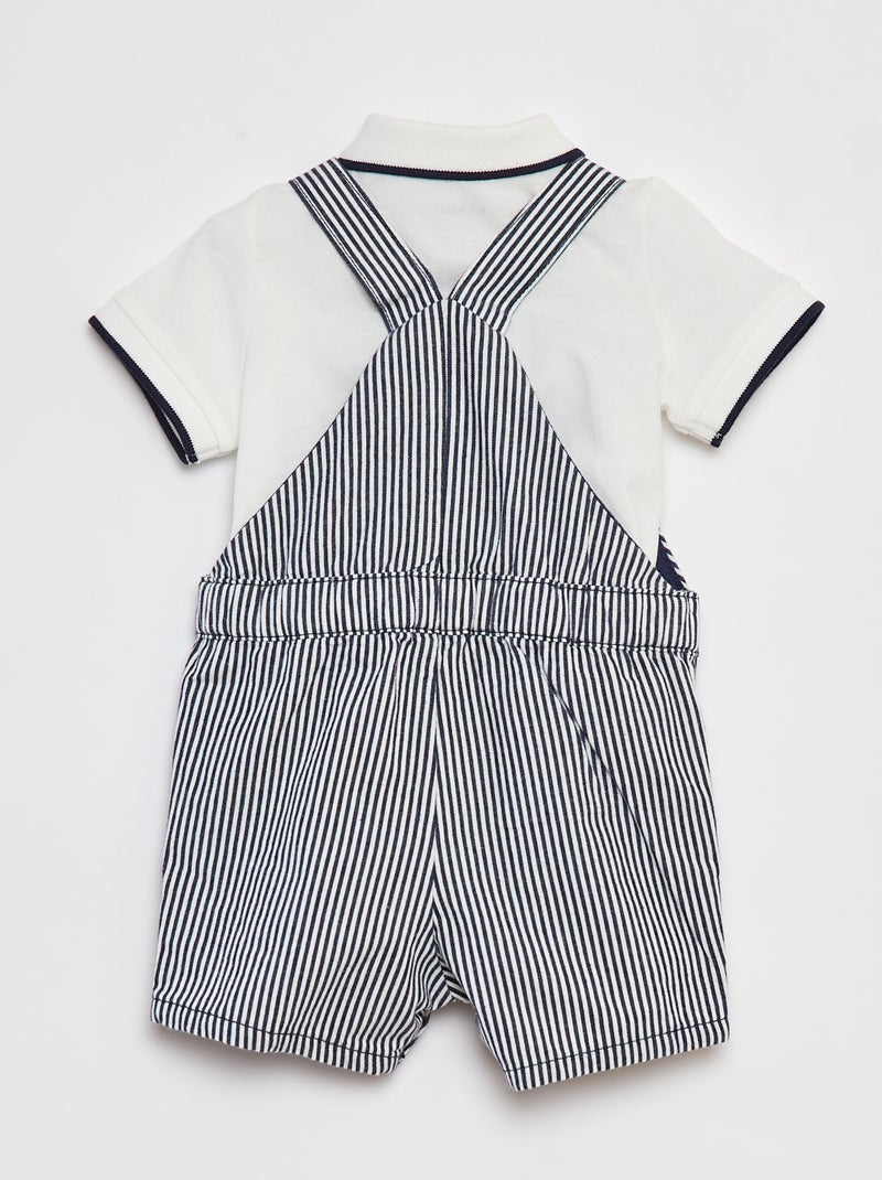 Conjunto de polo + peto  - 2 piezas BLANCO - Kiabi