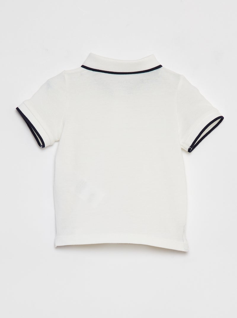 Conjunto de polo + peto  - 2 piezas BLANCO - Kiabi