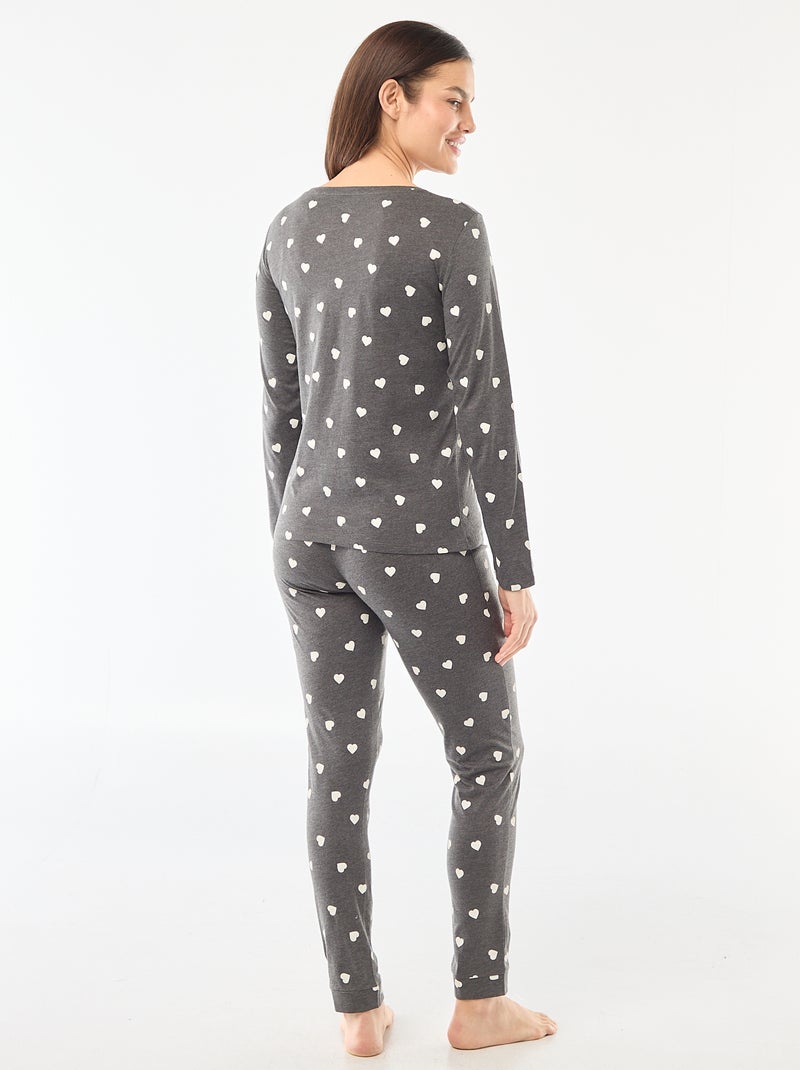 Conjunto de punto - 2 piezas Gris - Kiabi