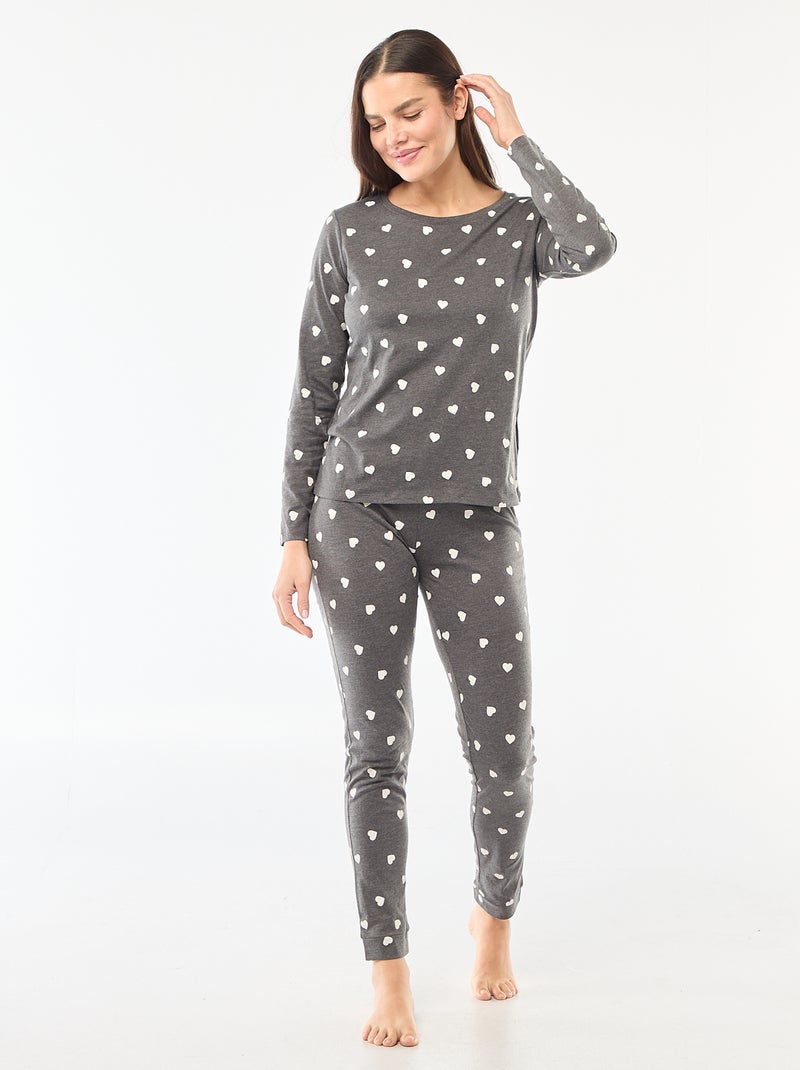 Conjunto de punto - 2 piezas Gris - Kiabi