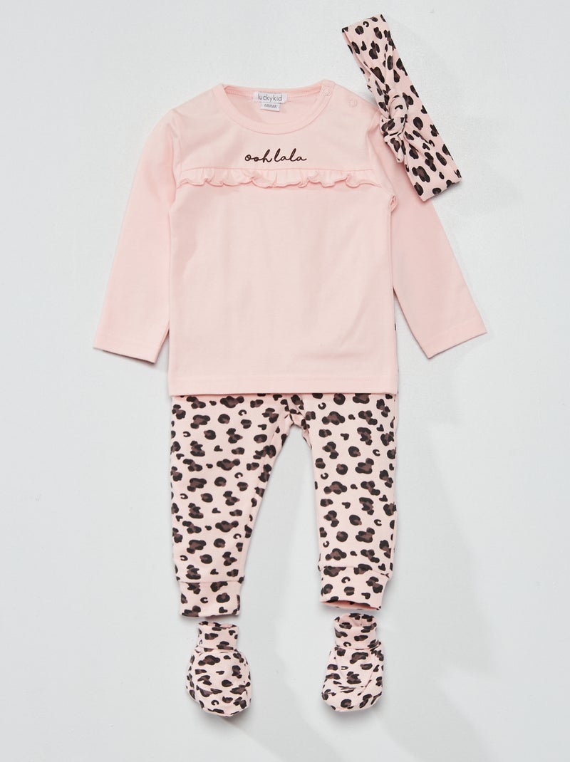 Conjunto de punto  - 4 piezas rosa - Kiabi