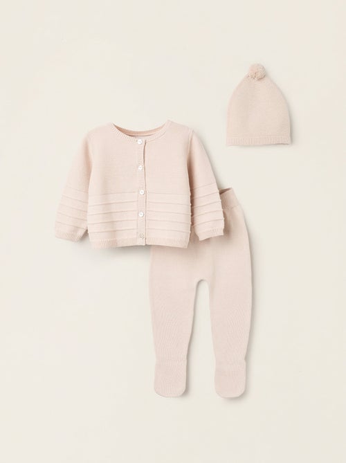 Conjunto de punto 3 piezas - Kiabi