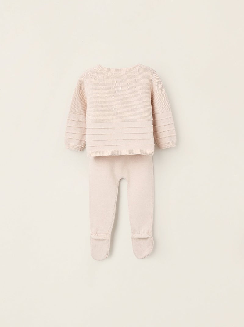 Conjunto de punto 3 piezas Beige claro - Kiabi
