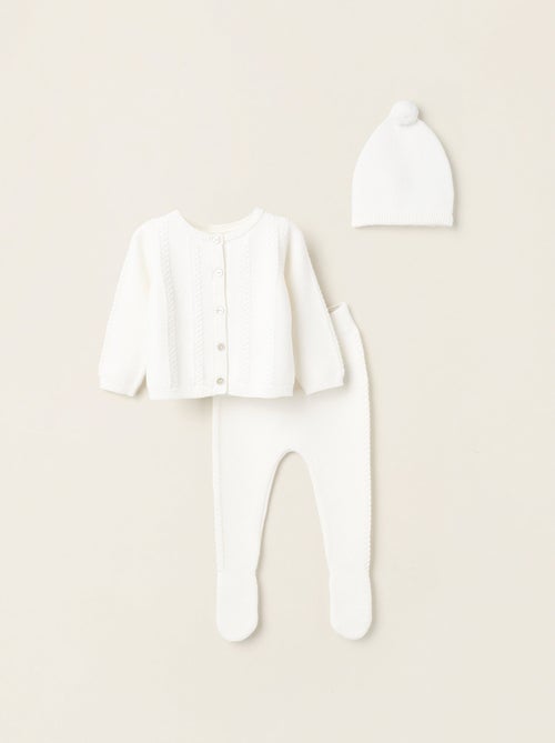 Conjunto de punto 3 piezas - Kiabi