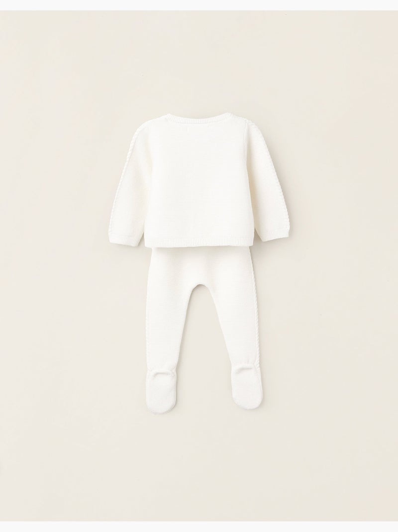 Conjunto de punto 3 piezas Blanco - Kiabi
