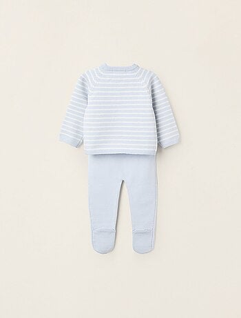 Conjunto de punto a rayas