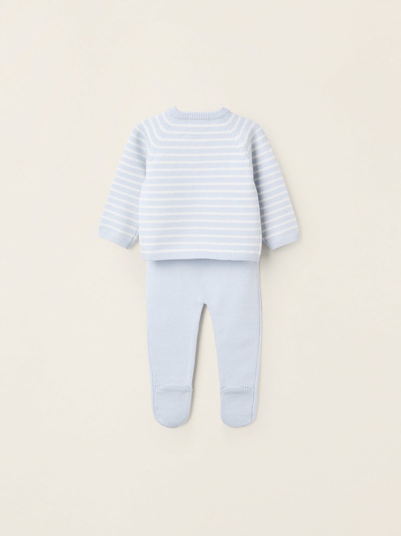 Conjunto de punto a rayas Azul claro - Kiabi