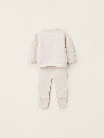 Conjunto de punto a rayas