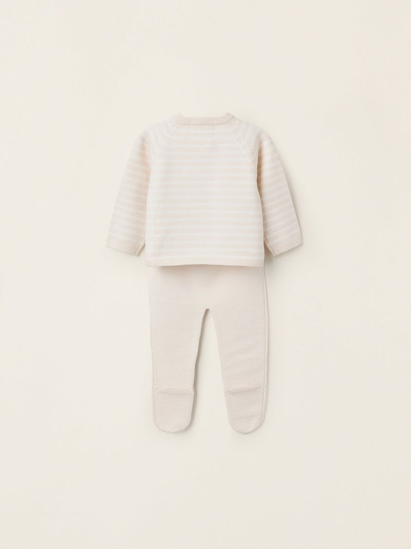 Conjunto de punto a rayas Gris claro - Kiabi