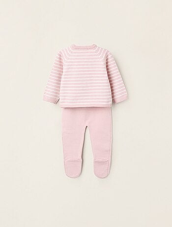 Conjunto de punto a rayas