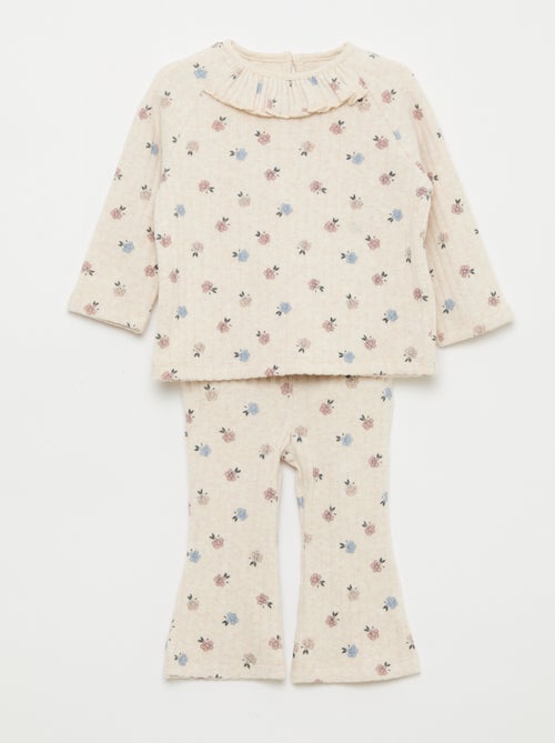 Conjunto de punto afelpado - 2 piezas - Kiabi