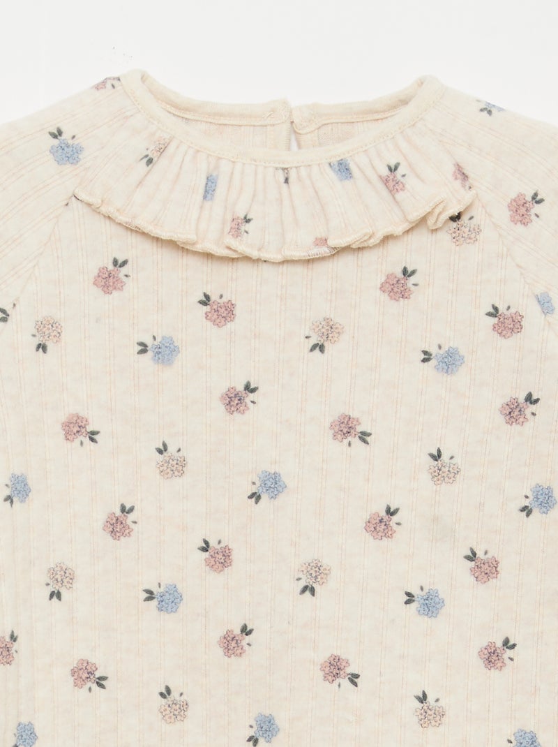 Conjunto de punto afelpado - 2 piezas Beige - Kiabi