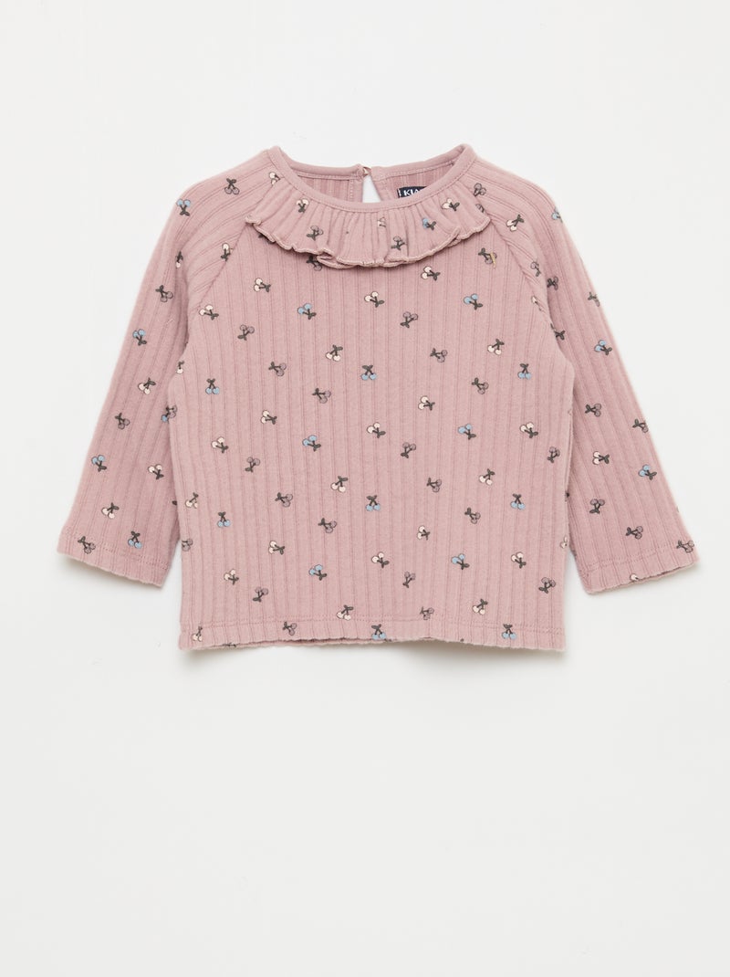 Conjunto de punto afelpado - 2 piezas Rosa - Kiabi