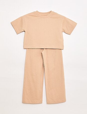 Conjunto de punto camiseta + pantalón