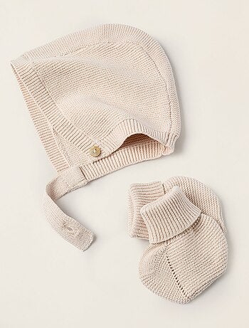 Conjunto de punto de 4 piezas en algodón