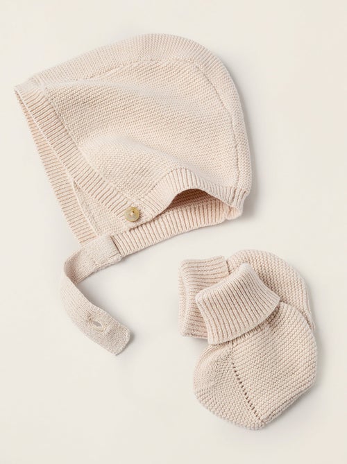 Conjunto de punto de 4 piezas en algodón - Kiabi