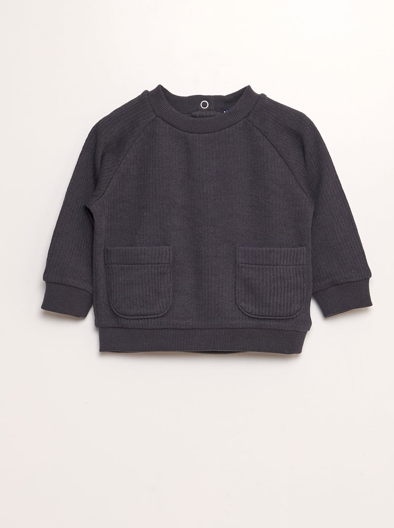 Conjunto de punto de canalé  - 2 piezas NEGRO - Kiabi