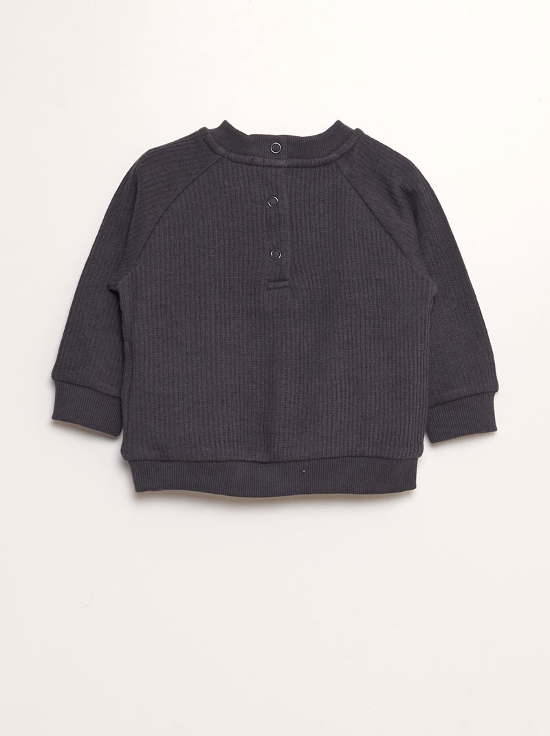 Conjunto de punto de canalé  - 2 piezas NEGRO - Kiabi