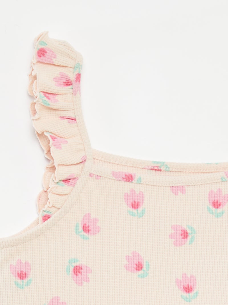 Conjunto de punto gofrado - 2 piezas ROSA - Kiabi