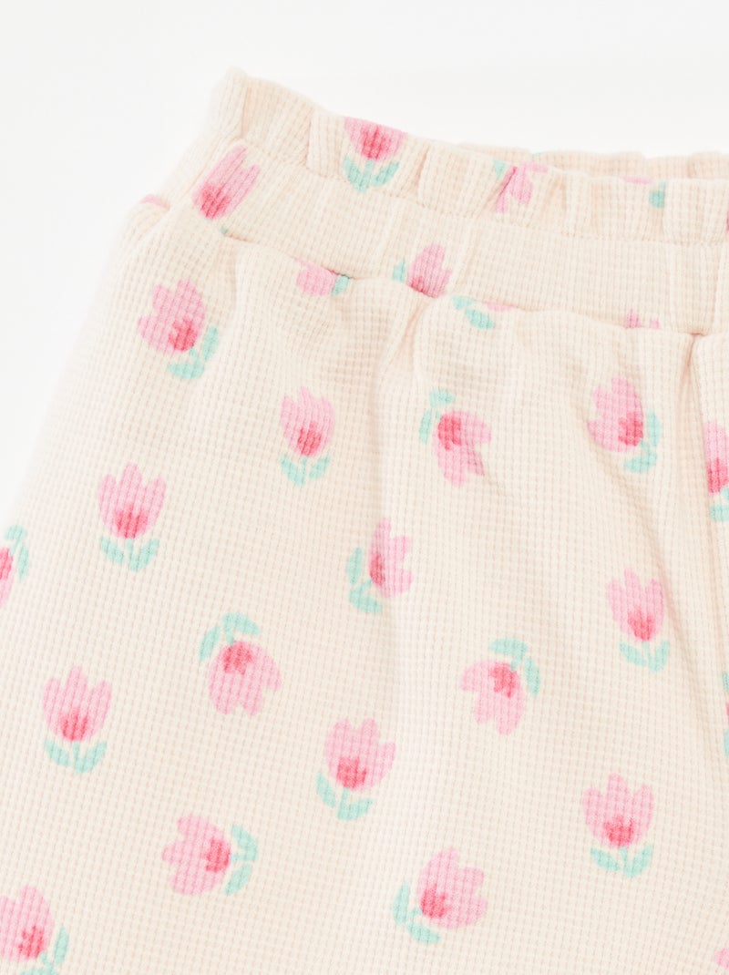 Conjunto de punto gofrado - 2 piezas ROSA - Kiabi