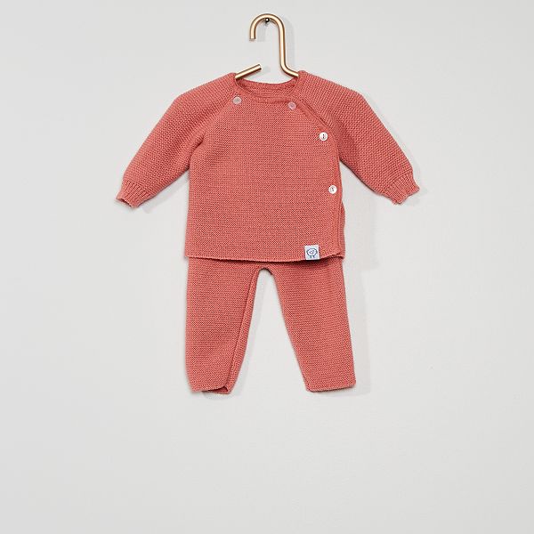 Conjunto De Punto La Manufacture De Layette Bebe Nina Rosa Kiabi 00