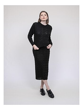 Conjunto de punto suéter + falda XALABA