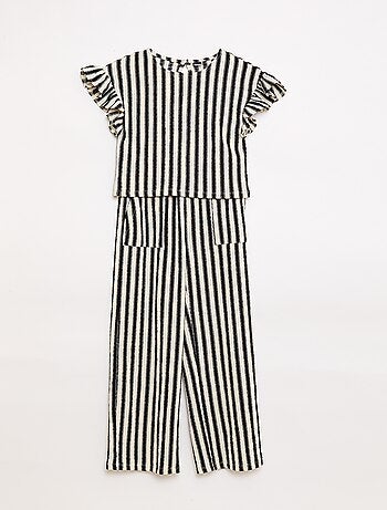 Conjunto de rayas camiseta + pantalón - 2 piezas