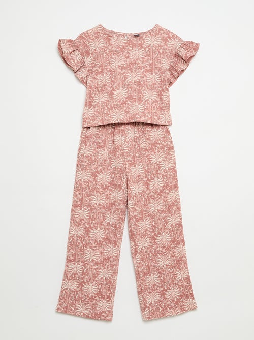 Conjunto de rayas camiseta + pantalón - 2 piezas - Kiabi