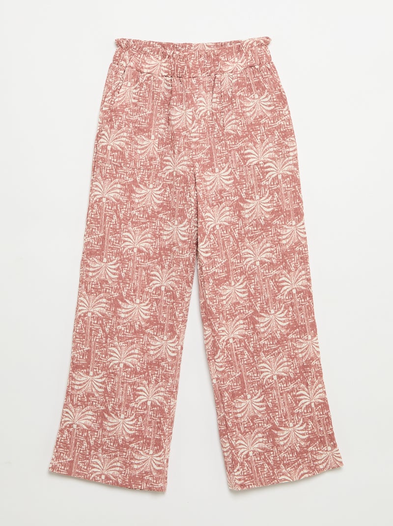 Conjunto de rayas camiseta + pantalón - 2 piezas Rosa - Kiabi