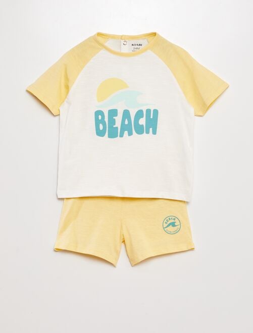 Conjunto de short + camiseta 'beach' - 2 piezas - Kiabi