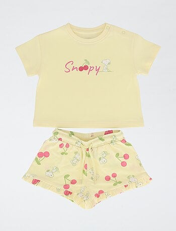 Conjunto de short + camiseta 'Snoopy'