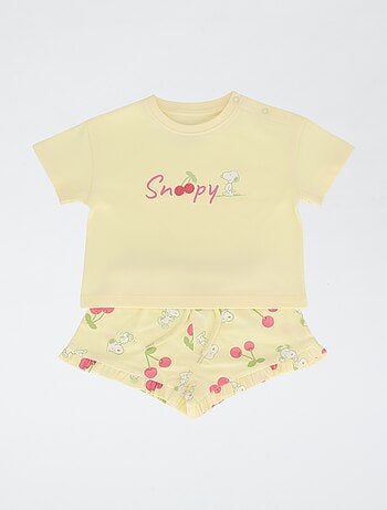 Conjunto de short + camiseta 'Snoopy'