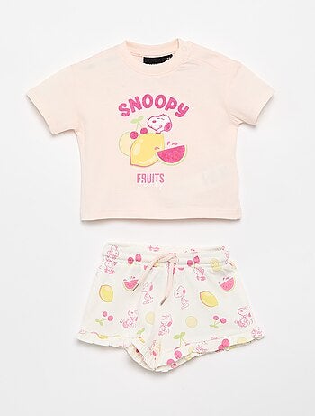 Conjunto de short + camiseta 'Snoopy'