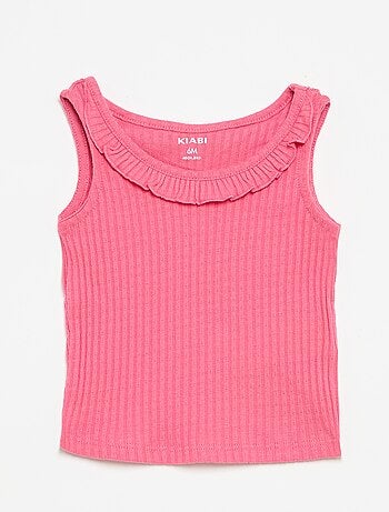 Conjunto de short y camiseta sin mangas de punto calado