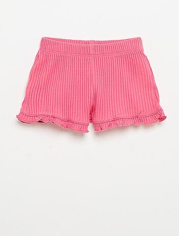 Conjunto de short y camiseta sin mangas de punto calado