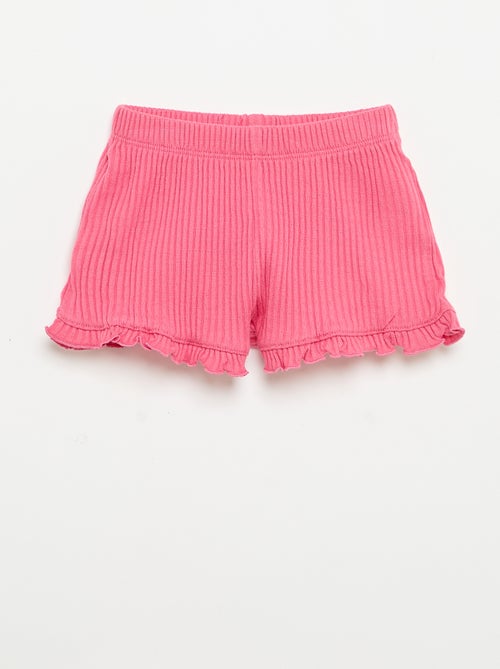 Conjunto de short y camiseta de tirantes de punto calado - Kiabi