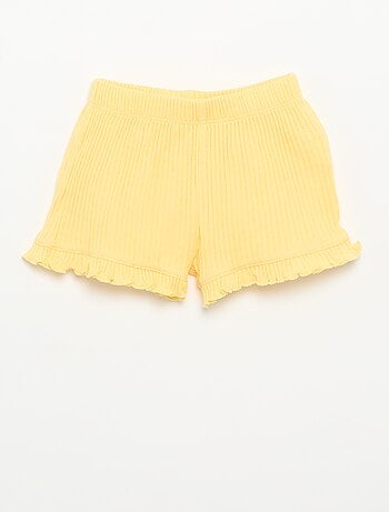 Conjunto de short y camiseta sin mangas de punto calado
