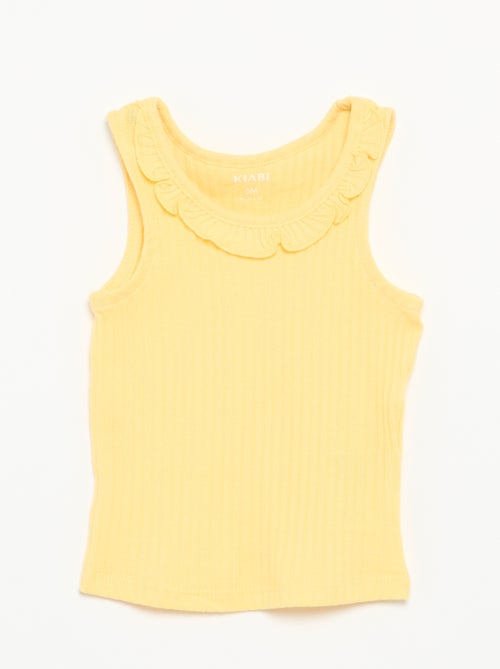 Conjunto de short y camiseta sin mangas de punto calado - Kiabi
