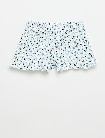 Conjunto de short y camiseta sin mangas de punto calado