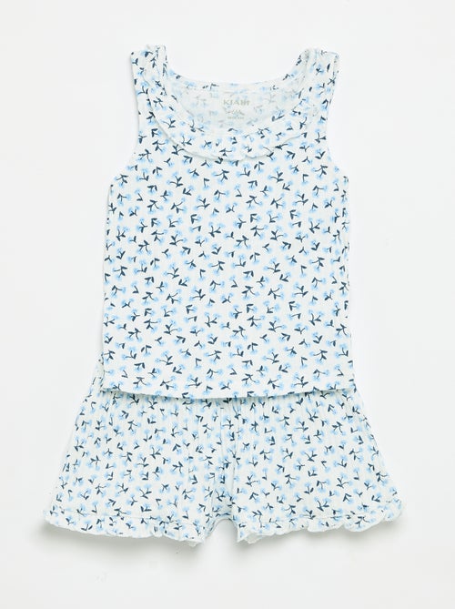 Conjunto de short y camiseta sin mangas de punto calado - Kiabi