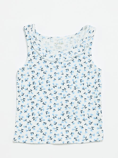 Conjunto de short y camiseta sin mangas de punto calado - Kiabi