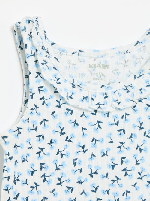 Conjunto de short y camiseta sin mangas de punto calado - Kiabi