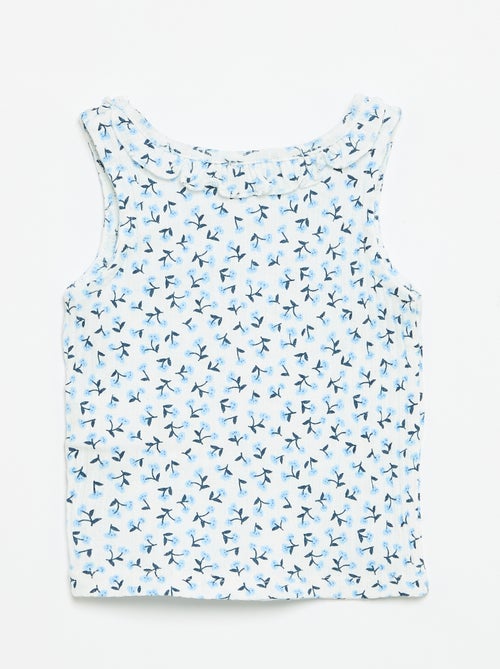 Conjunto de short y camiseta sin mangas de punto calado - Kiabi