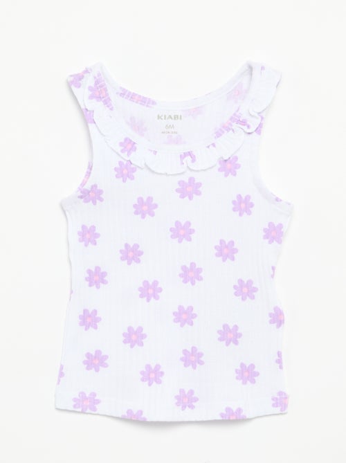 Conjunto de short y camiseta sin mangas de punto calado - Kiabi