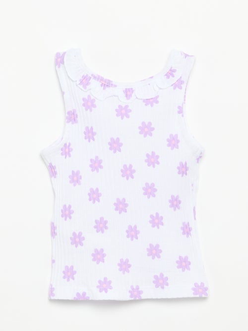 Conjunto de short y camiseta sin mangas de punto calado - Kiabi